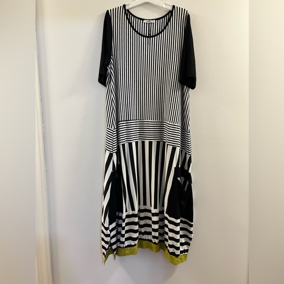 Luukaa MIXED STRIPED FINE JERSEY DRESS - Picture 10 of 14